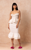 VENEZIA MIDI SKIRT -  WHITE