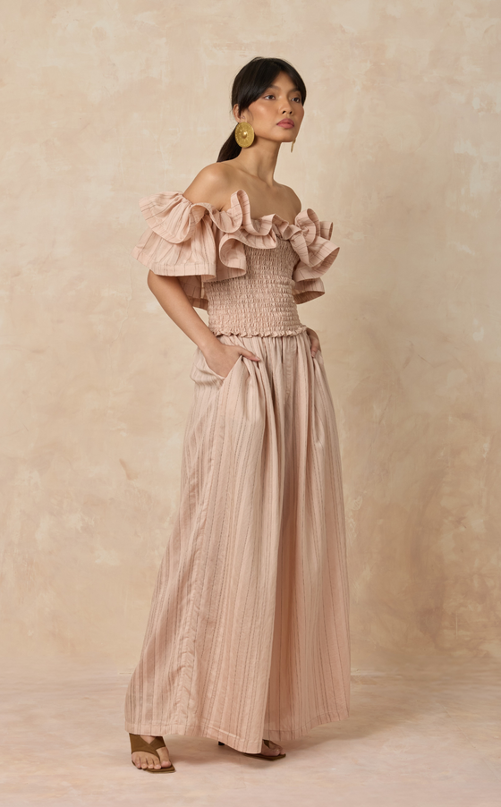 PALERMO PANTS - BLUSH STRIPES