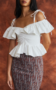  BRASILIA TOP - WHITE VISCOSE