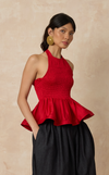 BIRA TOP - RED SATIN