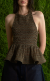 BIRA TOP - GREEN MICRO FLORAL
