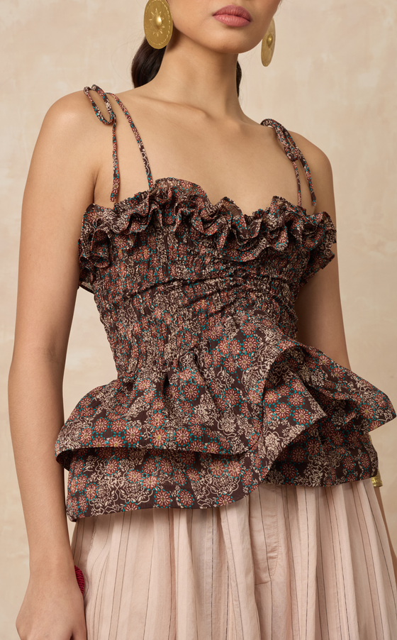 NAMIBIA TOP - BROWN AUTUMN