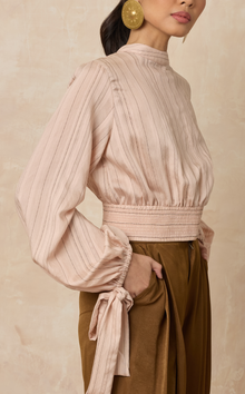 LIBERIA TOP - BLUSH STRIPES