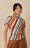 POMPEII TOP - DIAGONAL STRIPES