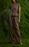 BALI PANTS - GREEN & BROWN PAISLEY
