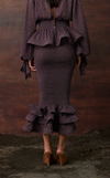 BOLIVIA SKIRT -  PURPLE CHEVRON