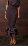 BOLIVIA SKIRT -  PURPLE CHEVRON