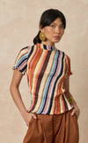 POMPEII TOP - DIAGONAL STRIPES