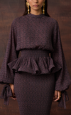 SENEGAL TOP - PURPLE CHEVRON