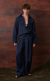 NEPAL SHIRT - NAVY PINSTRIPES