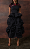 CATTLEYA SKIRT - BLACK SEERSUCKER (PRE ORDER)
