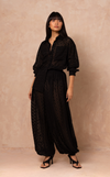SORRENTO PANTS - BLACK HONEYCOMB