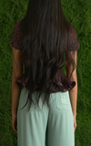 APULIA TOP - VERMILION GREEN LOTUS