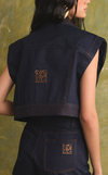 KARI VEST - GLITTERED DENIM