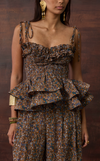 NAMIBIA TOP - BROWN FLORAL