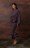 BOLIVIA SKIRT -  PURPLE CHEVRON