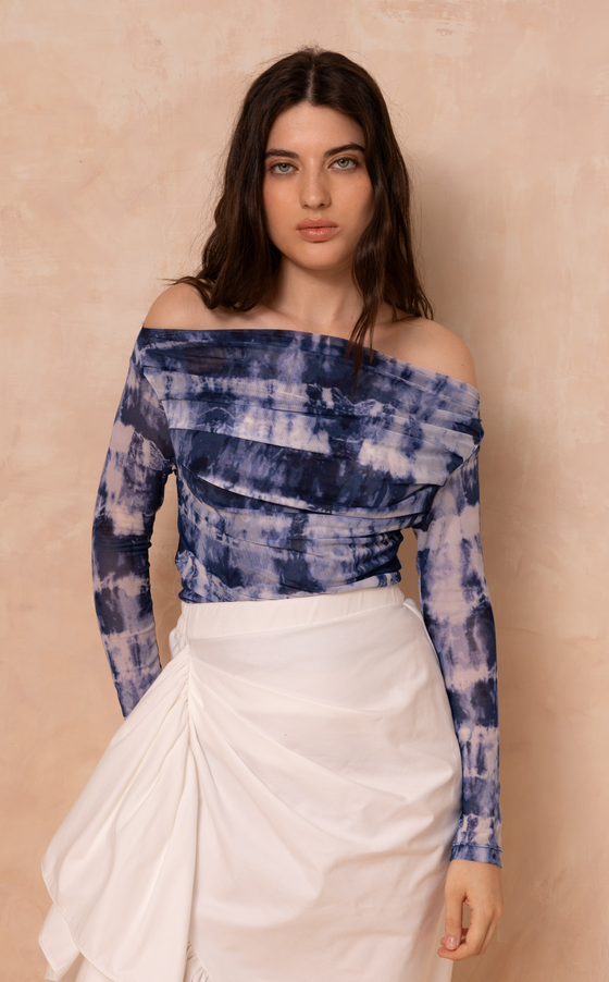 FREYJA TOP -  BLUE TIE DYE (PRE ORDER)