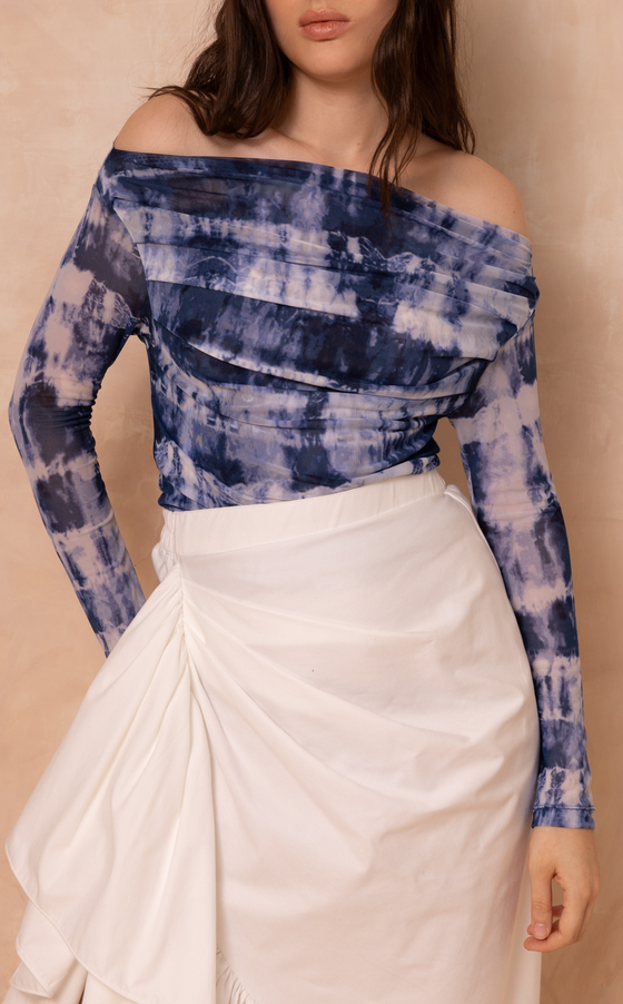 FREYJA TOP -  BLUE TIE DYE (PRE ORDER)