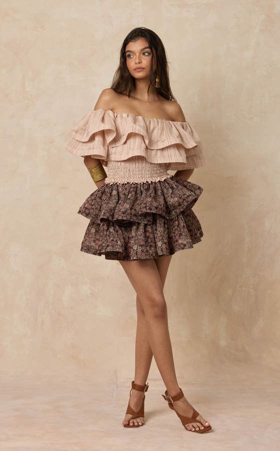 AYDA SKIRT - BROWN AUTUMN