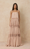 MAGAYON DRESS - BLUSH STRIPES (PRE ORDER)