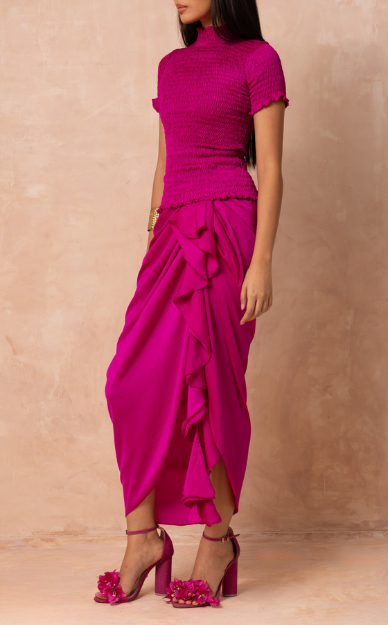 FLORA SKIRT - BOUGAINVILLEA