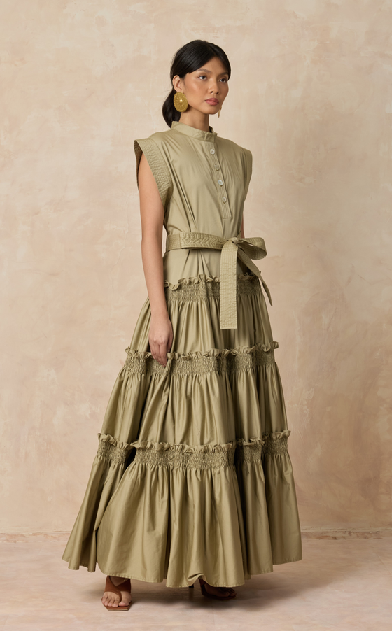 AKITA LONG DRESS - TAUPE