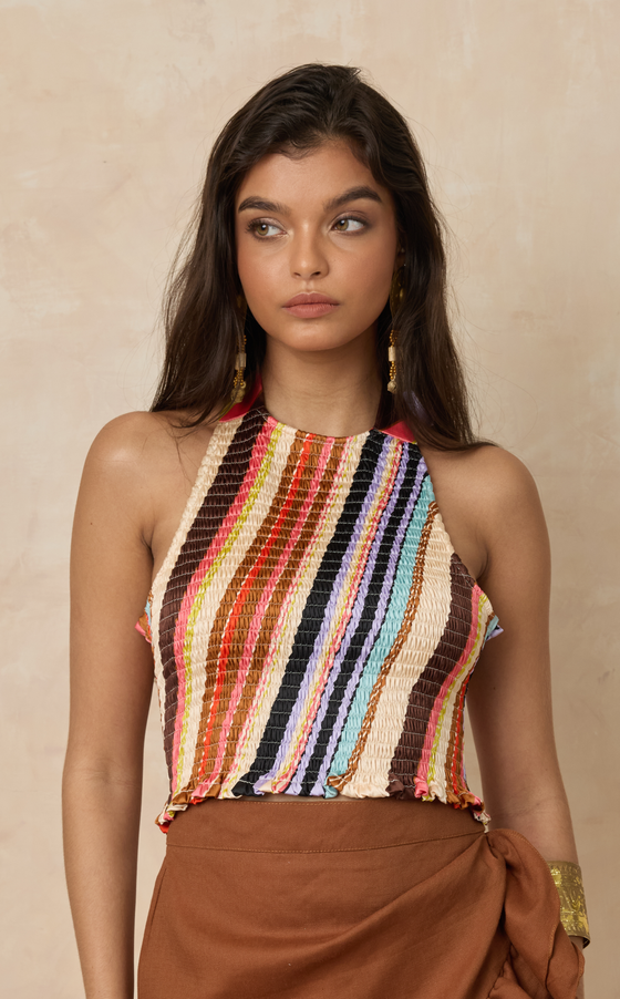 BERLIN TOP - DIAGONAL STRIPES