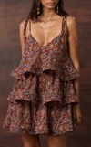 ACAPULCO MINI DRESS - TERRACOTTA FLORAL