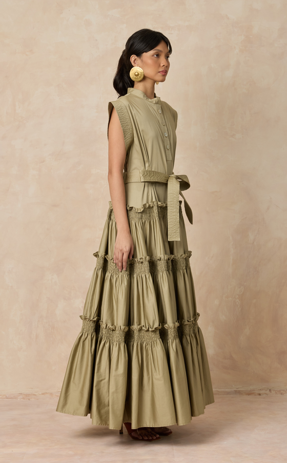 AKITA LONG DRESS - TAUPE