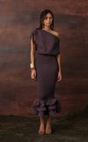 ATTA TOP - PURPLE CHEVRON