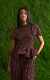 SYDNEY TOP - VERMILION GREEN LOTUS