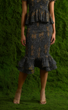 VENEZIA MIDI SKIRT -  BLUE PANSY