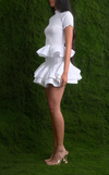 VIDA SKIRT - WHITE COTTON STRIPES