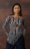 KORA TOP - BLACK VEINS
