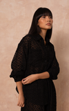 JAIPUR TOP - BLACK HONEYCOMB