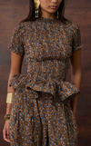 APULIA TOP - BROWN FLORAL