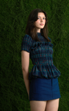 MATERA TOP - GREEN TARTAN (PRE ORDER)