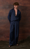 BAGAN PANTS - NAVY PINSTRIPES
