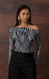 FREYJA TOP -  BLACK VEINS