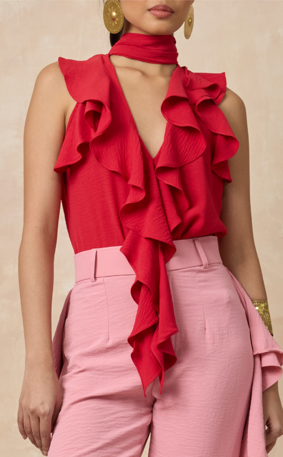 ALHAMBRA TOP - SCARLET