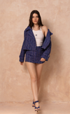 CITA SKORT - BLUE TWEED