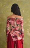 KORA TOP -  RED FLORAL