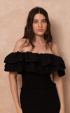 IBIZA TOP - BLACK TWILL