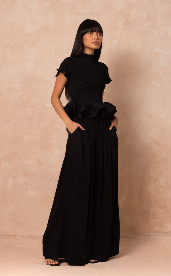 PALERMO PANTS - BLACK TWILL