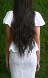 SYDNEY TOP - WHITE COTTON STRIPES