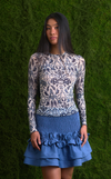 ARA LONG SLEEVES TOP - BLUE BAROQUE
