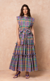 AKITA LONG DRESS - PURPLE PLAID (PRE ORDER)
