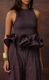 RAFFLESIA TOP - PURPLE CHEVRON