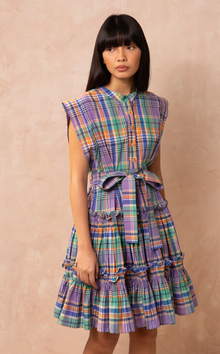  AKITA DRESS - PURPLE PLAID (PRE ORDER)