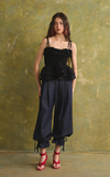 NAMIBIA TOP - BLACK LINEN